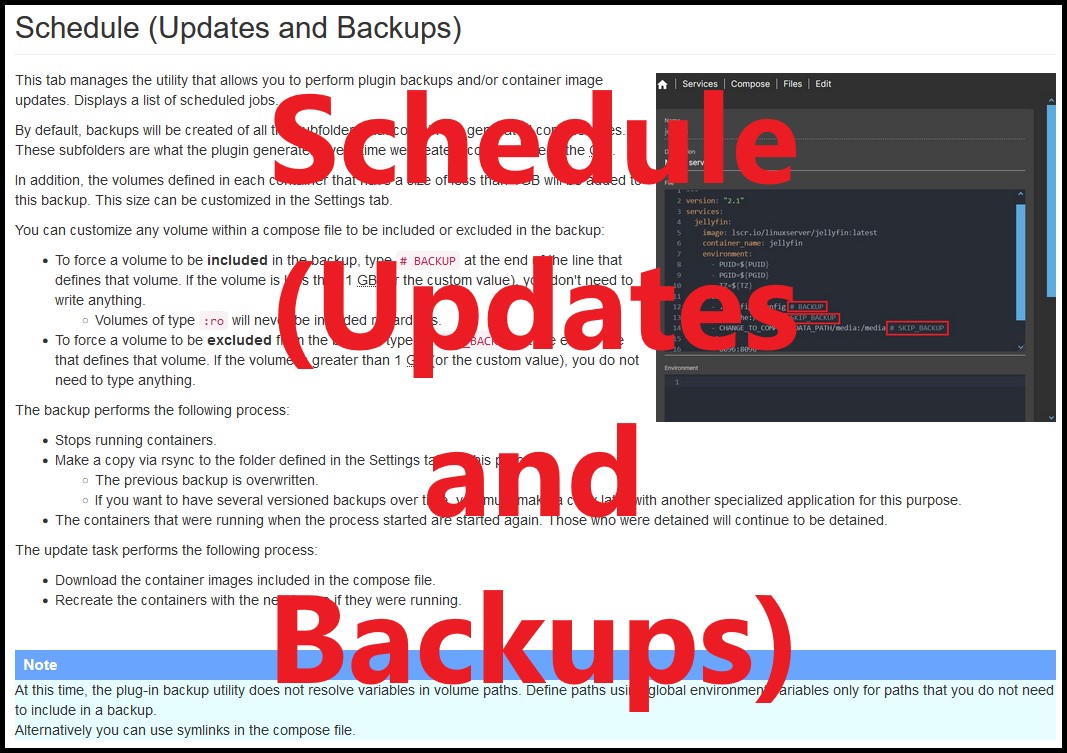 Go to -> Schedule (Updates and Backups)